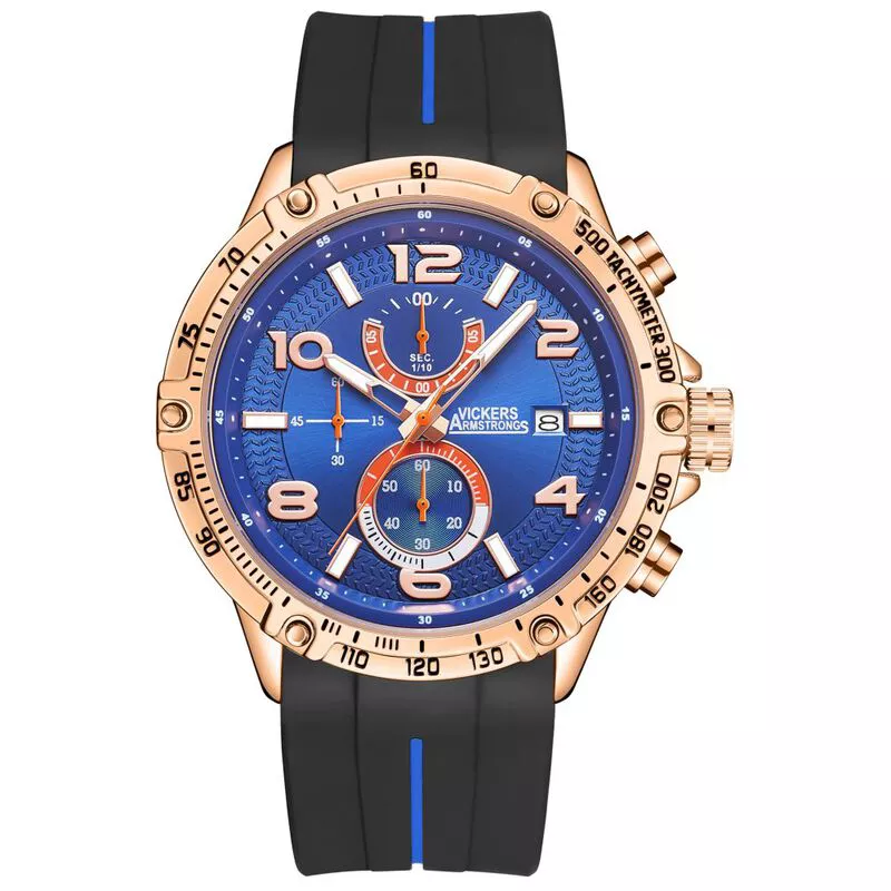 Vickers Armstrongs Limited Edition Legacy Watch Blue Orange