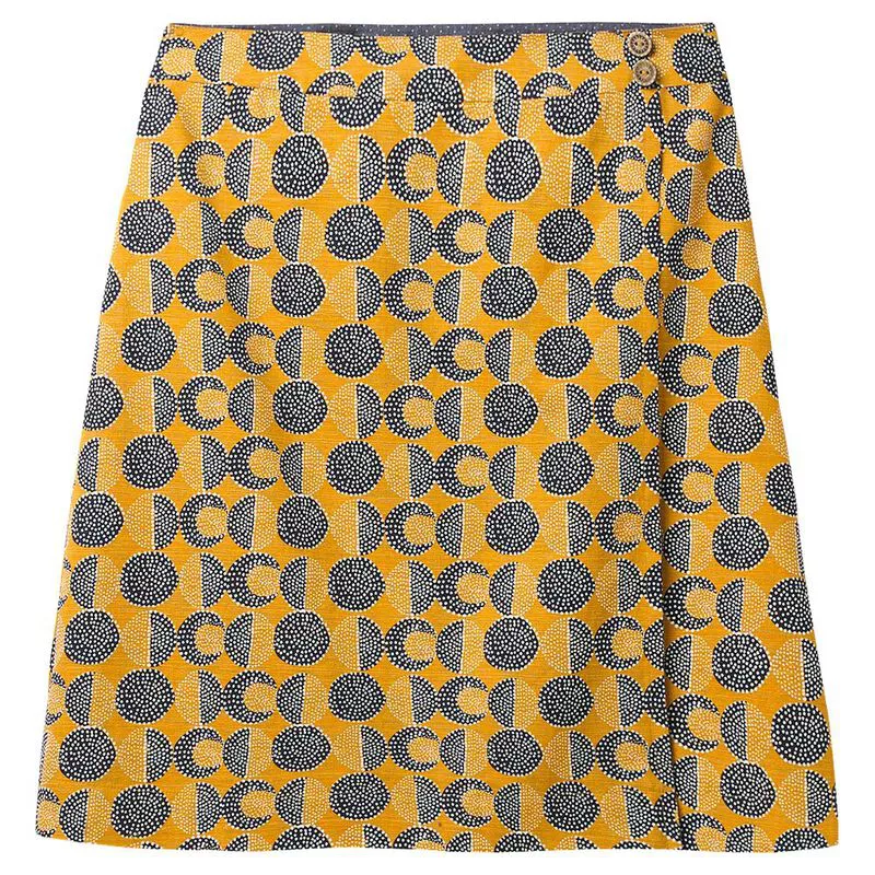 White stuff safari linen skirt yellow/multi top