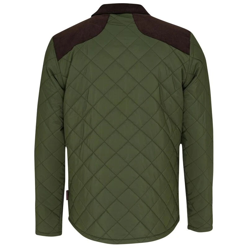 Trespass mens argyle quilted jacket olive on sale