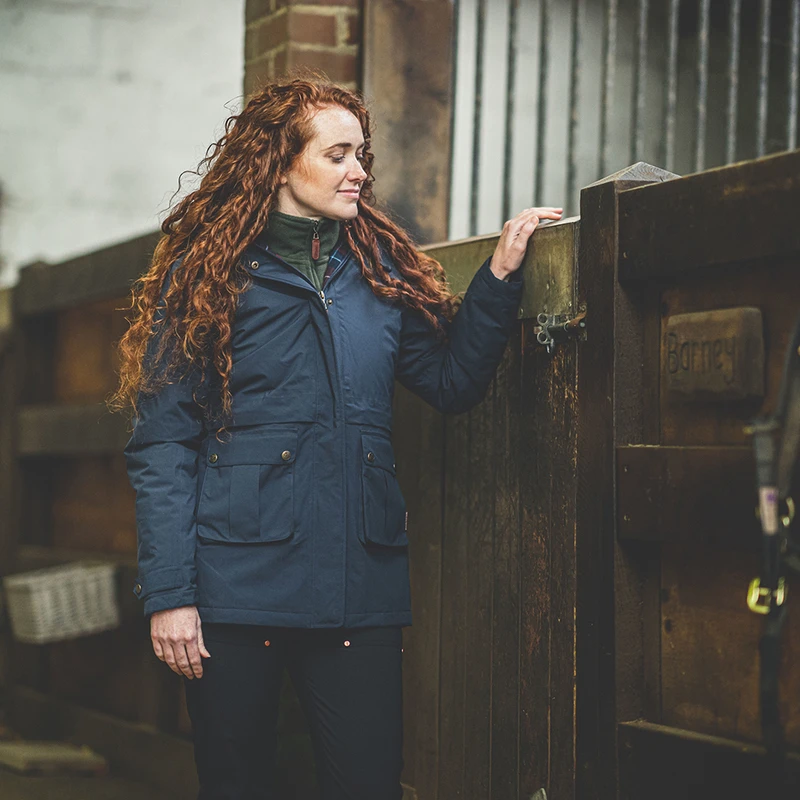 Wilde and King Womens Pollard Waterproof Jacket Navy Sportpursuit