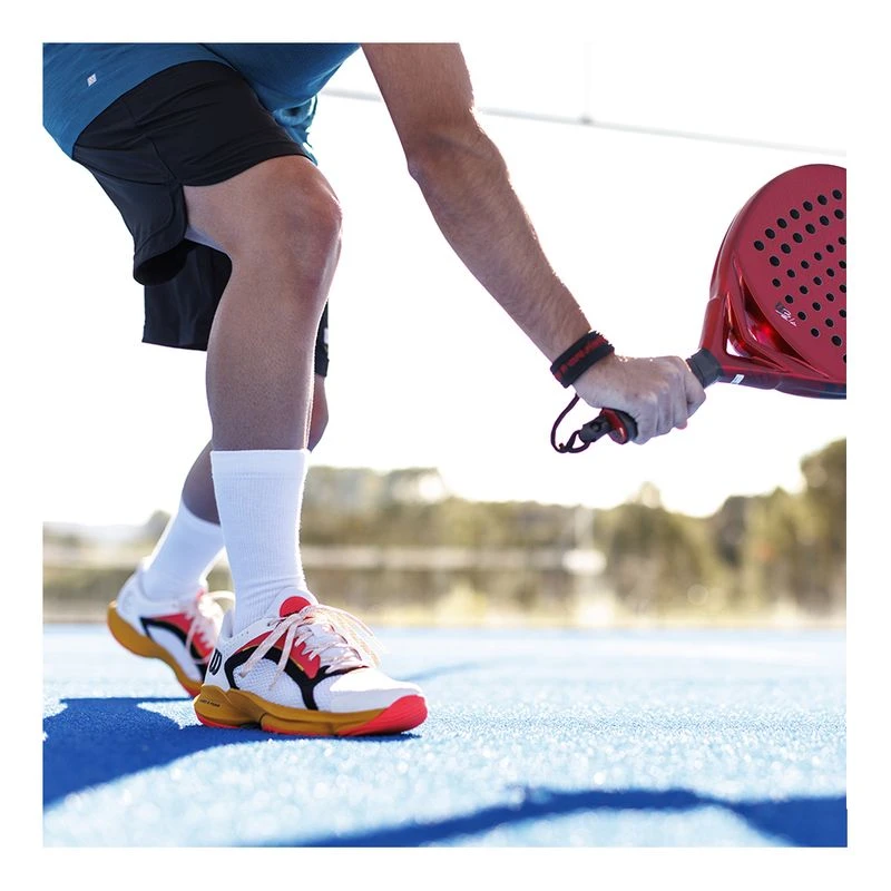 Wilson Mens Hurakn 2.0 Padel Shoes White Oldgold Coral Sportpursui