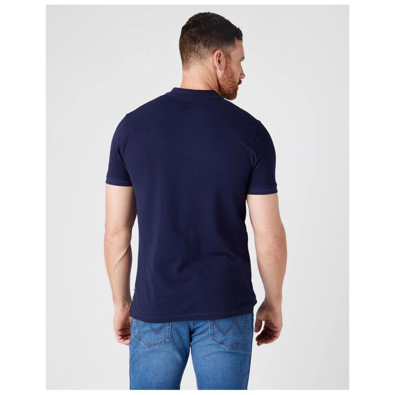 Wrangler Mens Plain Polo Navy Sportpursuit