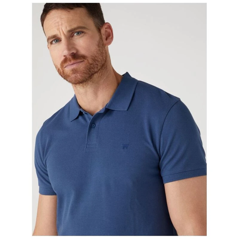Wrangler Mens Polo Shirt (Blue) | Sportpursuit.com