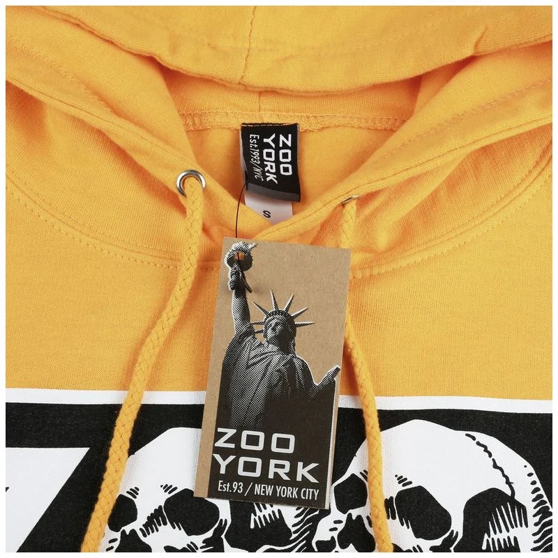 Zoo York Mens Stacked Skull Hoodie Gold Sportpursuit