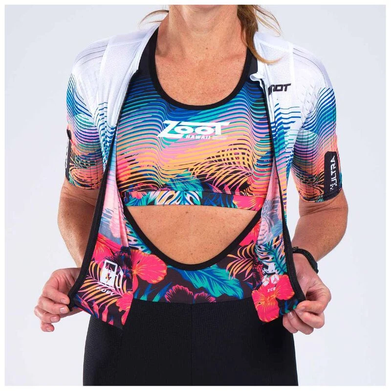 Zoot Womens Ultra Triathlon P1 Tri Suit (Multi/Black) Sportpursuit.c