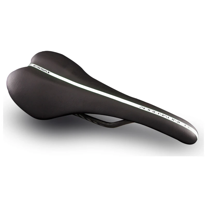 Essax Adrenaline R Chrome Rail Saddle Black White Stripe