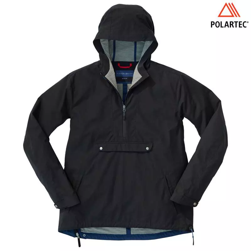 FisherandBaker Mens Anorak Jacket Black Sportpursuit