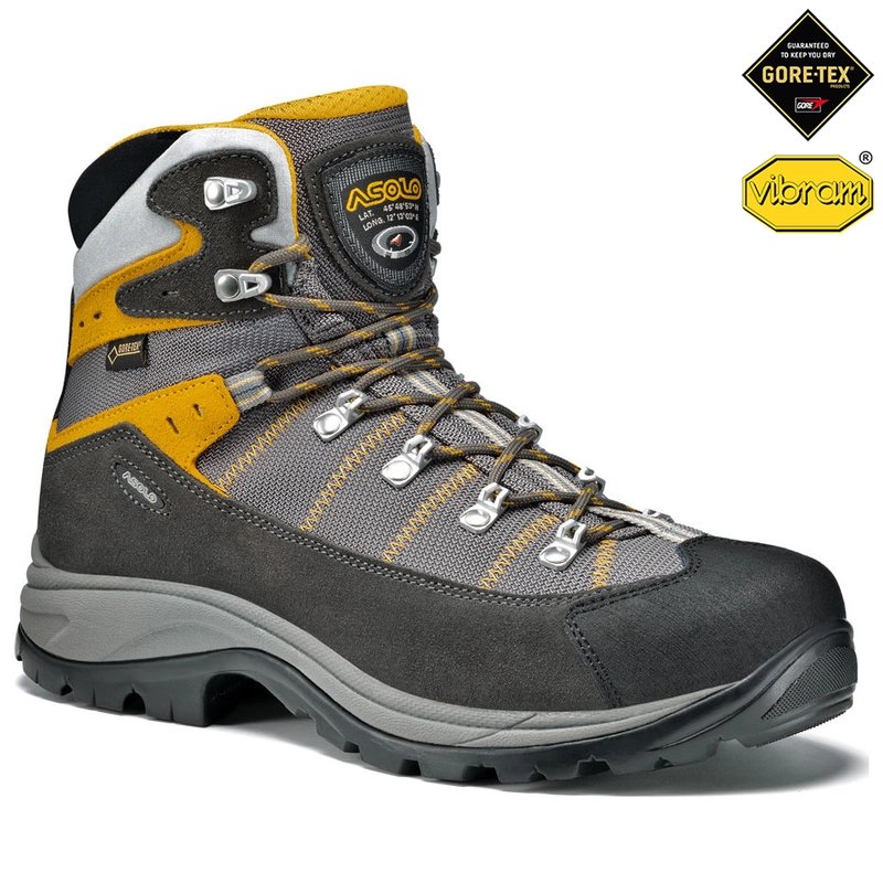 Asolo Mens Revert Hiking Boots Grey Gunmetal Sportpursuit