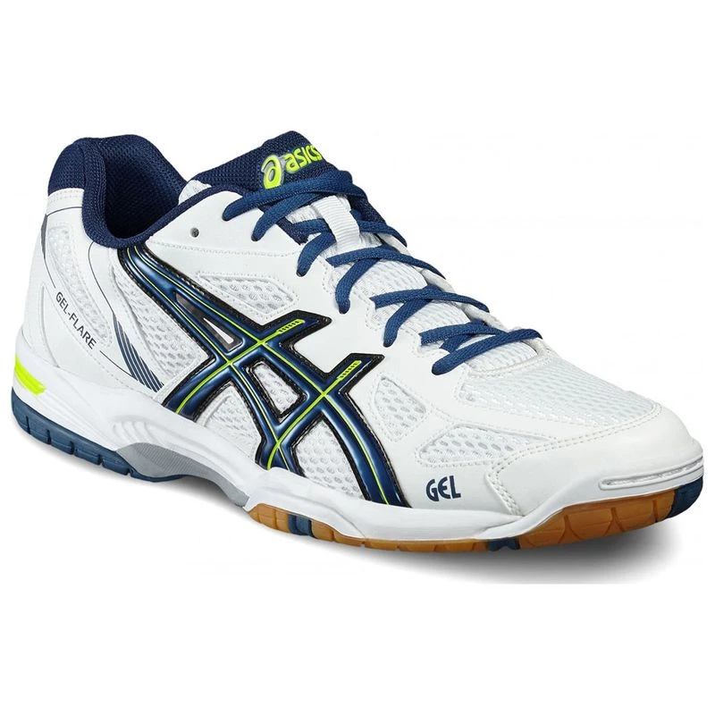 Asics Mens Gel Flare 5 Shoes White Blue Sportpursuit