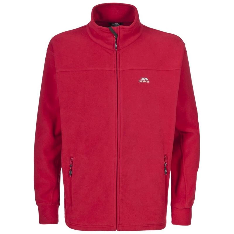 Trespass Mens Bernal Fleece Jacket Red Sportpursuit