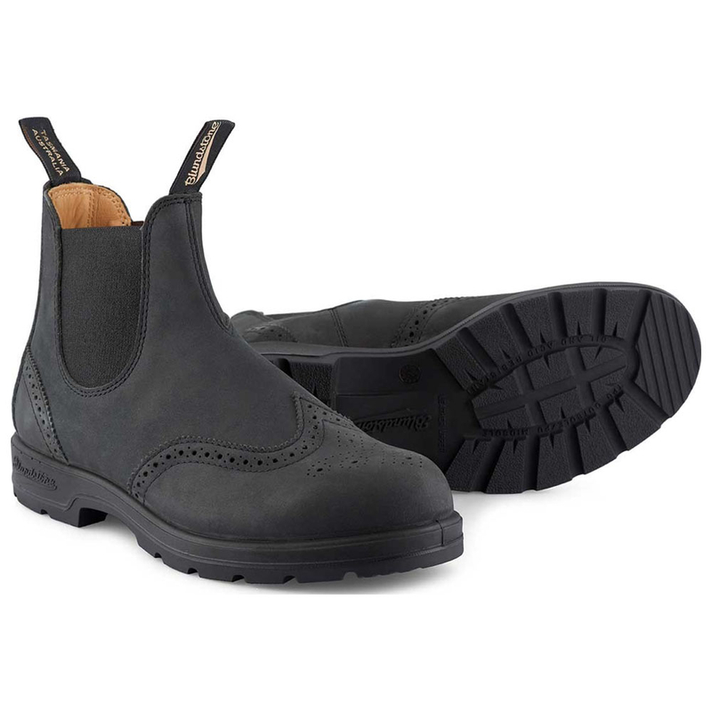 Blundstone Comfort Elastic Sided Chelsea Boots Rustic Black Sportp