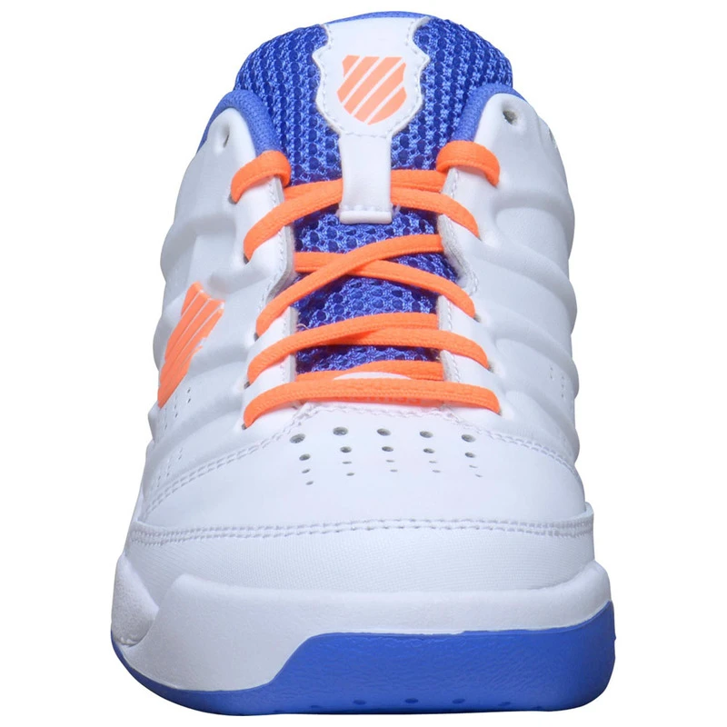 K Swiss Boys Ultrascendor Omni Tennis Shoes White Electric Blue Orang