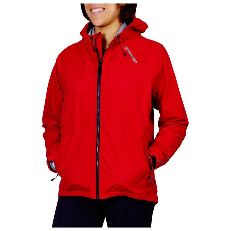 Crewroom Womens Event Torrential Hooded Jacket Red
