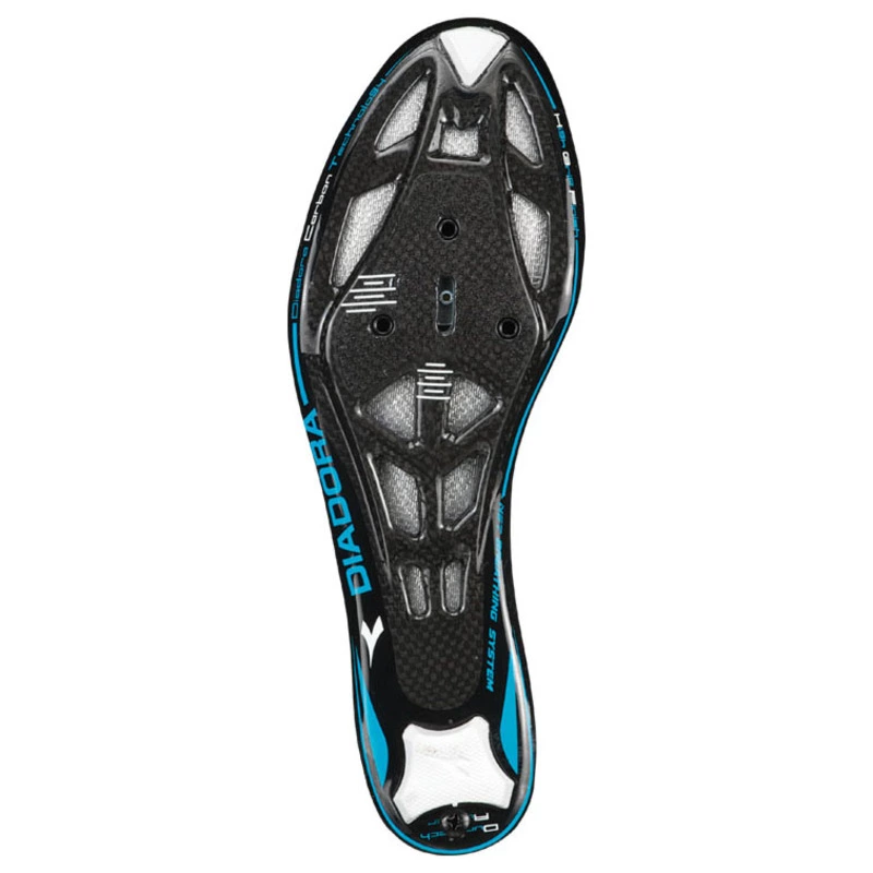 Diadora Vortex Pro II Road Shoes Black Fluorescent Blue White Spor
