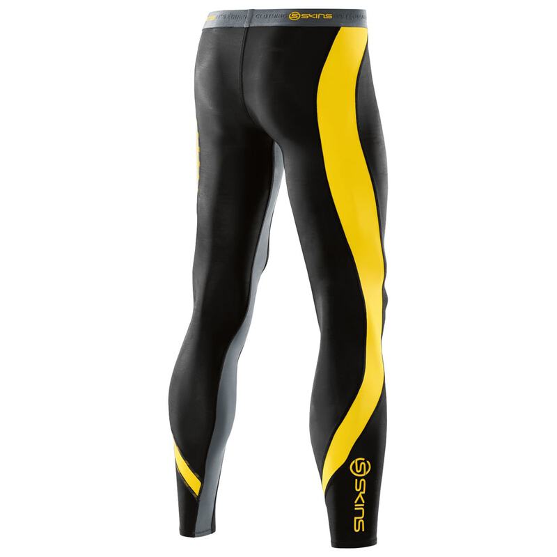 BLACK//CITRON SKINS DNAMIC YOUTHS COMPRESSION LONG TIGHTS