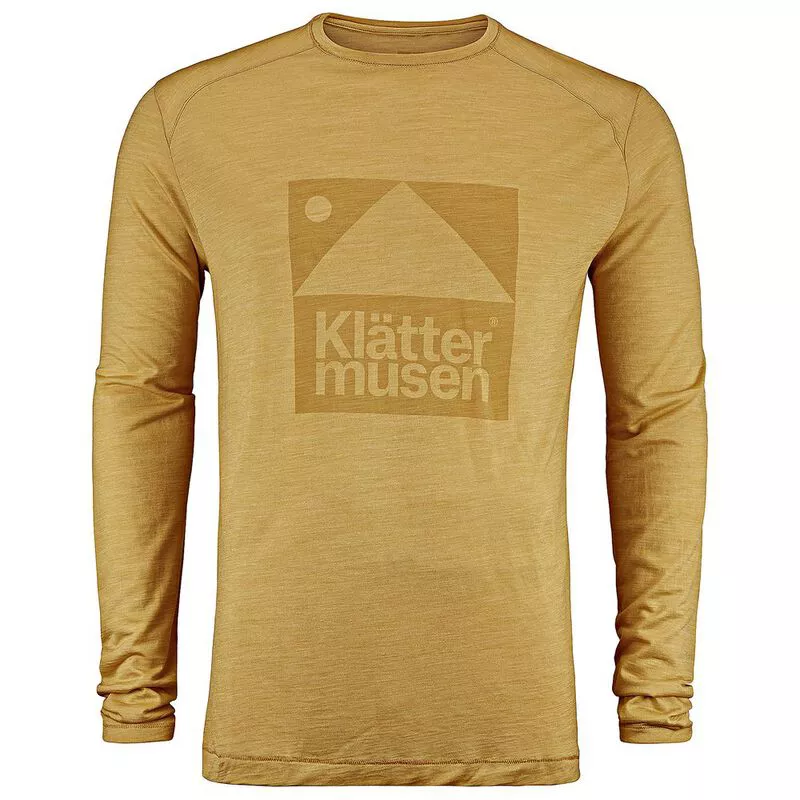 Klattermusen Mens Eir Long Sleeve Merino T-Shirt (Buttercup