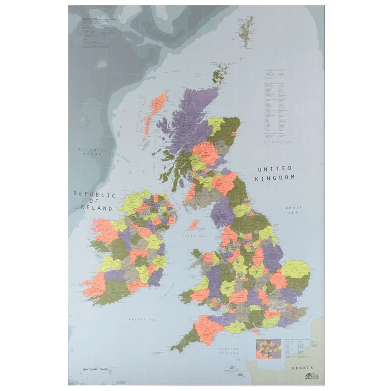 The Future Mapping Company British Isles Wall Map (1000 x 700