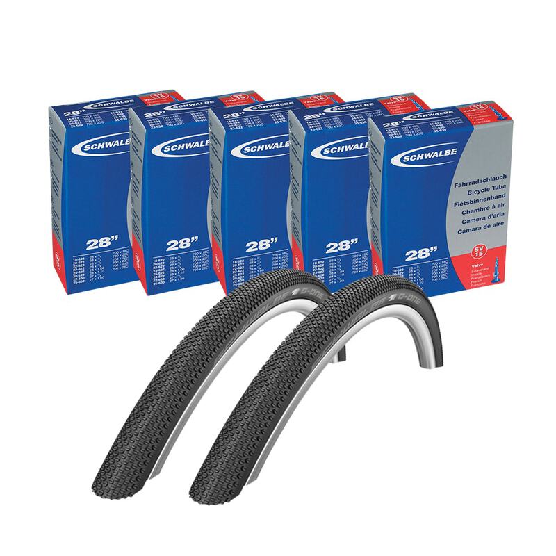 G One Folding Tyre 2 Pack 700x38c 5 40mm Valve Inner Tubes