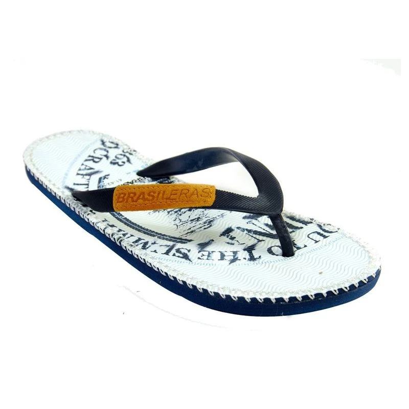 Brasileras Mens Gin Flip Flops (White)