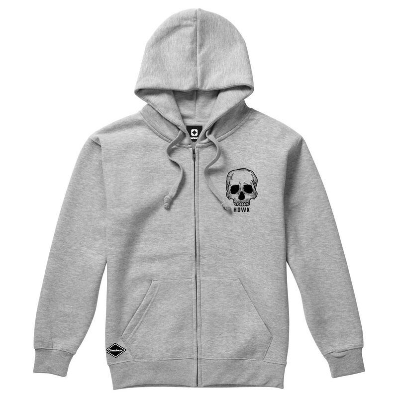 Headworx Mens Hdwx Skull Hoodie (Grey Marl) | Sportpursuit.com