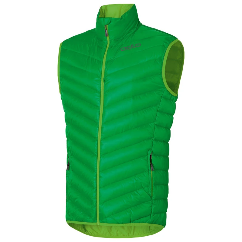 Odlo Mens Air Cocoon Vest Classic Green Green Flash Sportpursuit.c