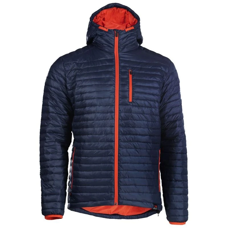 ISOBAA Mens Merino Wool Insulated Jacket (Navy/Orange) | Sportpursuit.