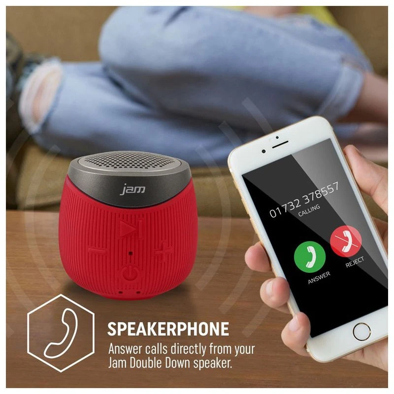 Jam Double Down Bluetooth Speaker (Red)