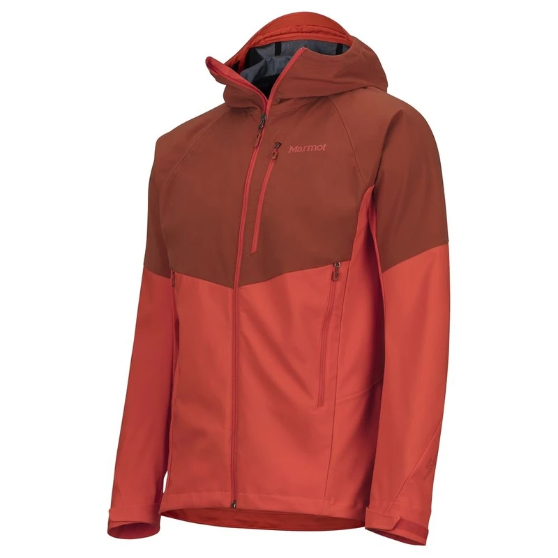 Marmot Mens ROM Softshell Jacket Dark Rust Mars Orange Sportpursui