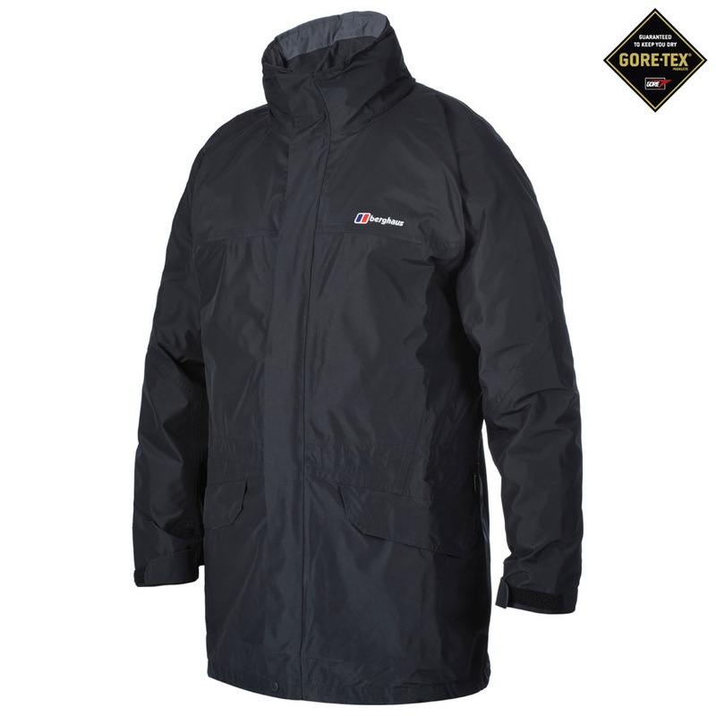 Berghaus Mens Long Cornice Ii Shell Jacket Black Sportpursuit Com