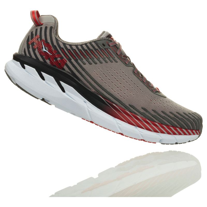 Hoka One One Mens Clifton 5 Shoes (AlloySteel Grey Hoka One One Mens Clifton 5 Shoes (AlloySteel Grey