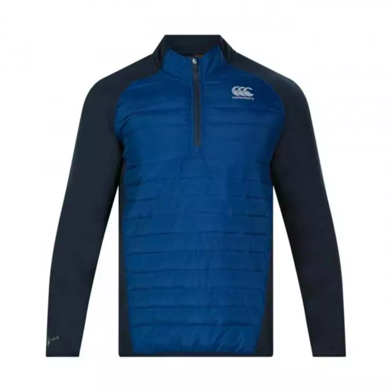 Canterbury Mens Vaposhield Hybrid 1 4 Zip Top Total Eclipse Sportp