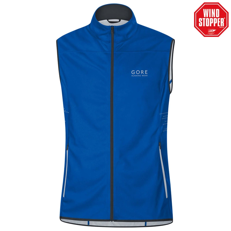 Gore Mens Mythos Windstopper Light Gilet Brilliant Blue Sportpursu
