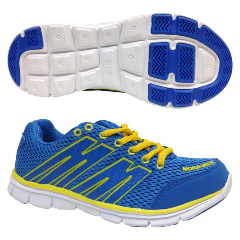 More Mile Infants Oslo Training Shoes Blue Yellow Sportpursuit
