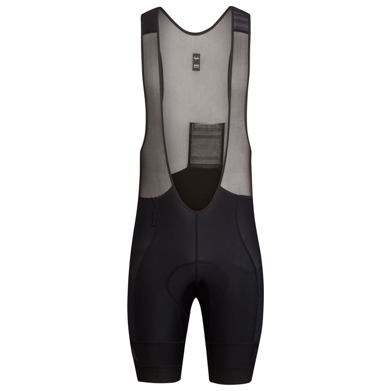 Rapha Mens Pro Team Lightweight Long Bib Shorts (Black/Black) Sportp