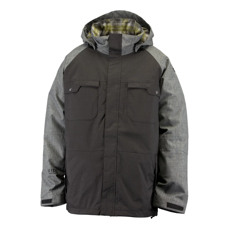 Mens Ballard Insulated Jacket Black Herringbone