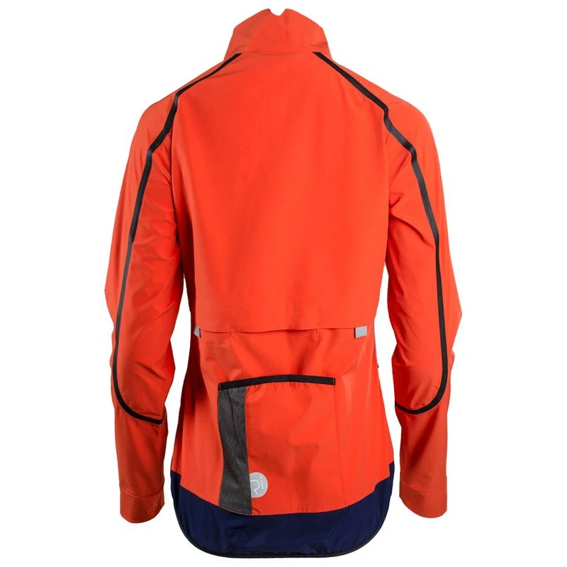 Rivelo Womens Larkstone High Performance Rain Jacket (Orange/Navy) S