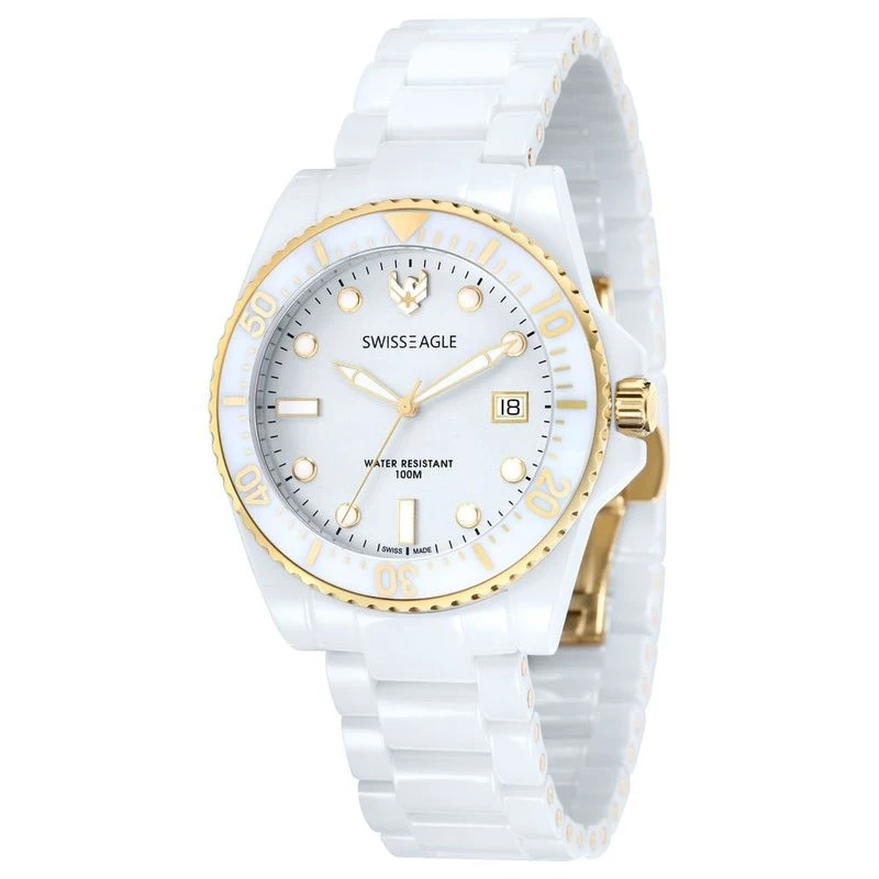 Swiss Eagle Mens Glacier Watch White White Sportpursuit