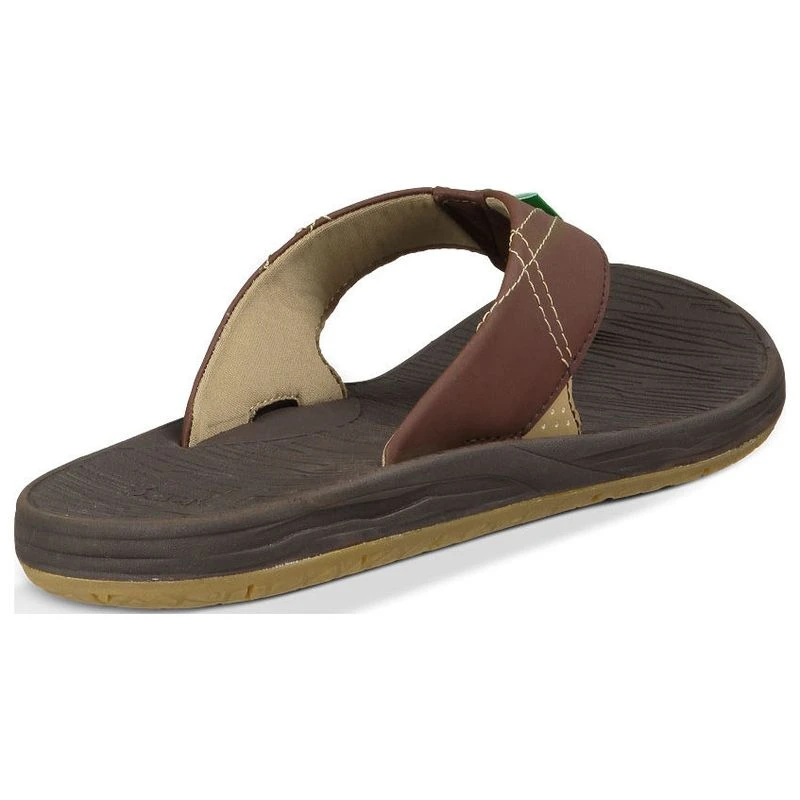 Sanuk Mens Latitude Sandals Dark Brown Earth Sportpursuit