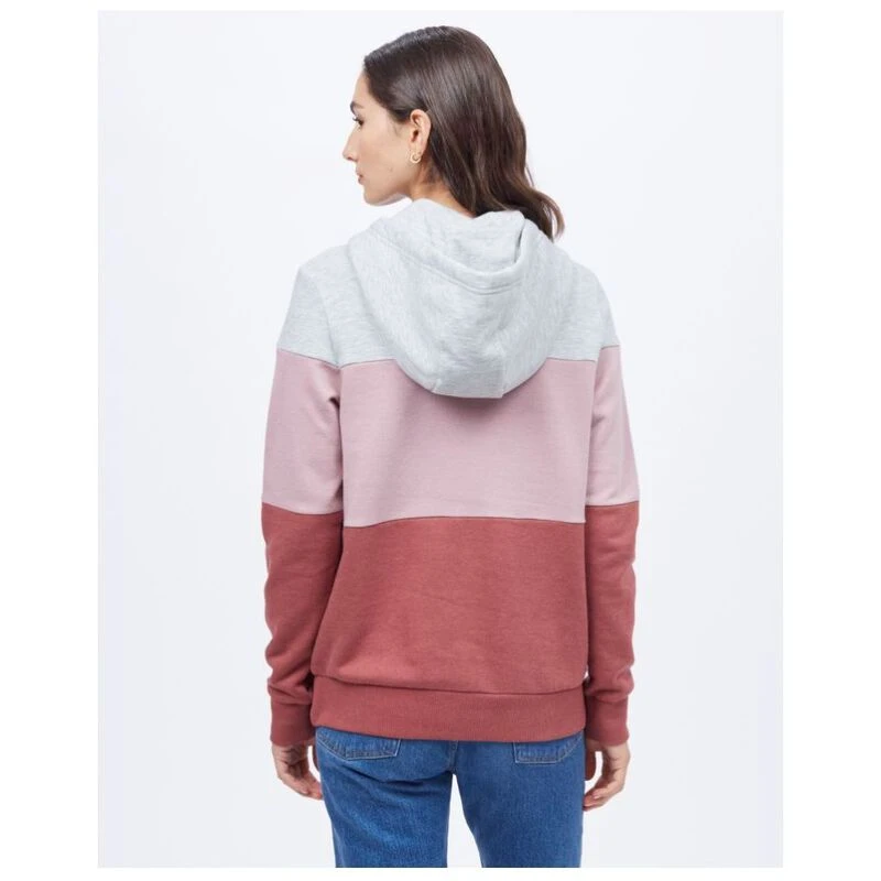 tentree Womens Treefleece Blocked Banshee Hoodie Hi Rise Grey Heather