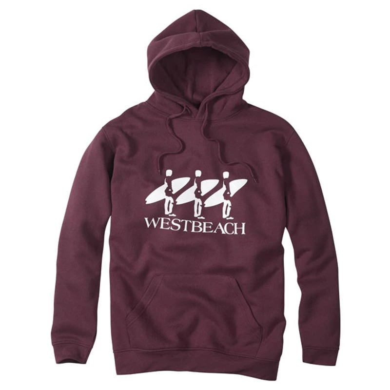 Westbeach Mens 3 Surfer Hoodie (Maroon) | Sportpursuit.com