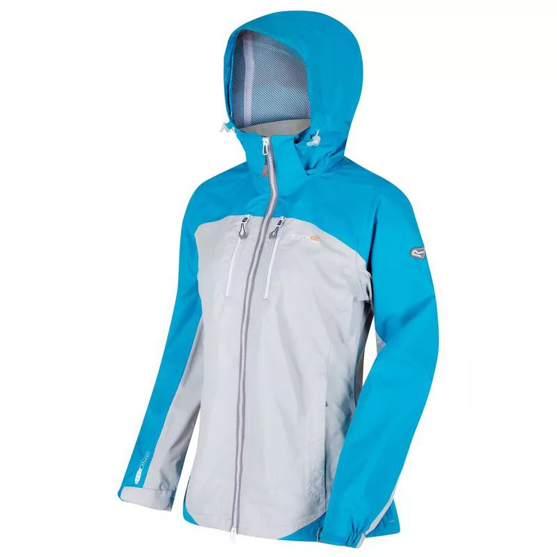 Regatta Womens Calderdale II Waterproof Jacket Fluorescent Blue Light