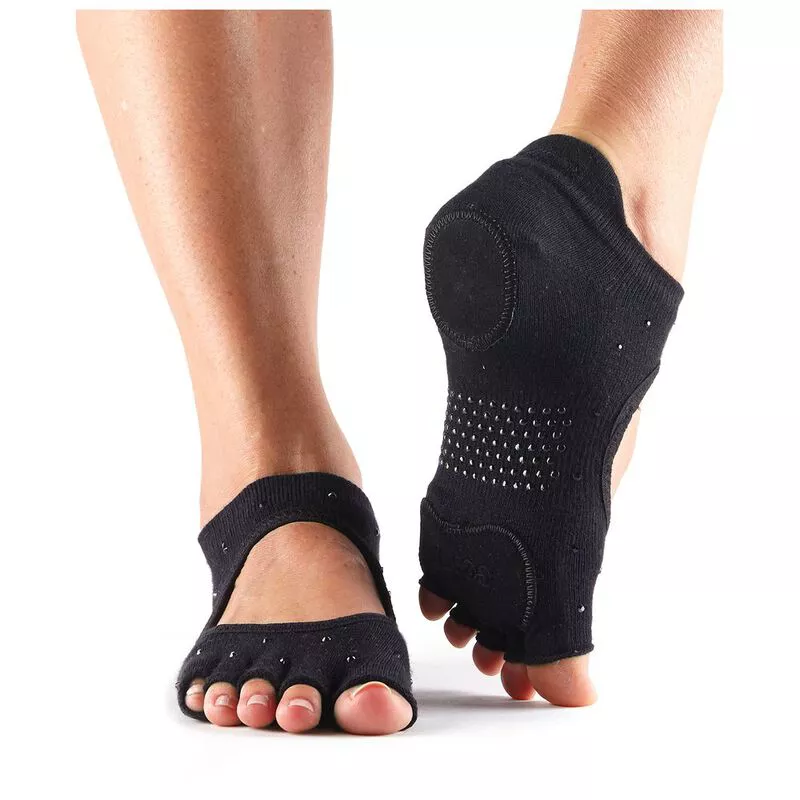 ToeSox Women's Bellarina Toeless Grip Barre Socks Blue